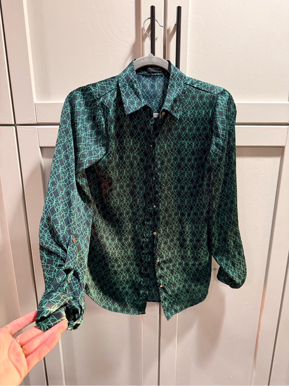 The Limited Green Geometric Button-Down Shirt